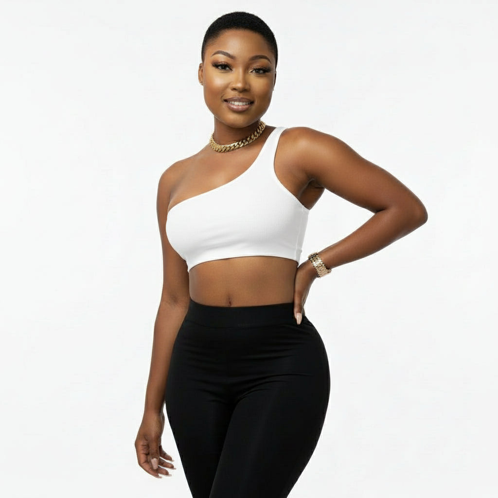 One Hand Crop Top Bodysuit