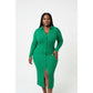 Button Detail Sweater Dress