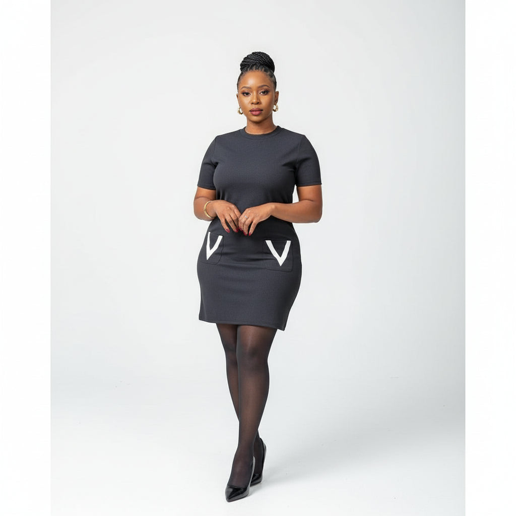 Round Neck Mini Dress