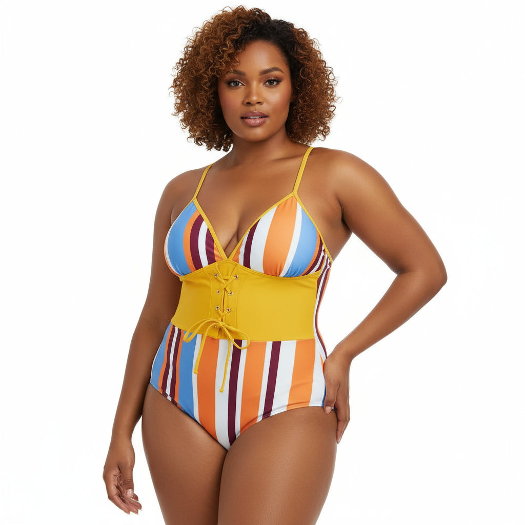 Flower Printing Corder Swimwear