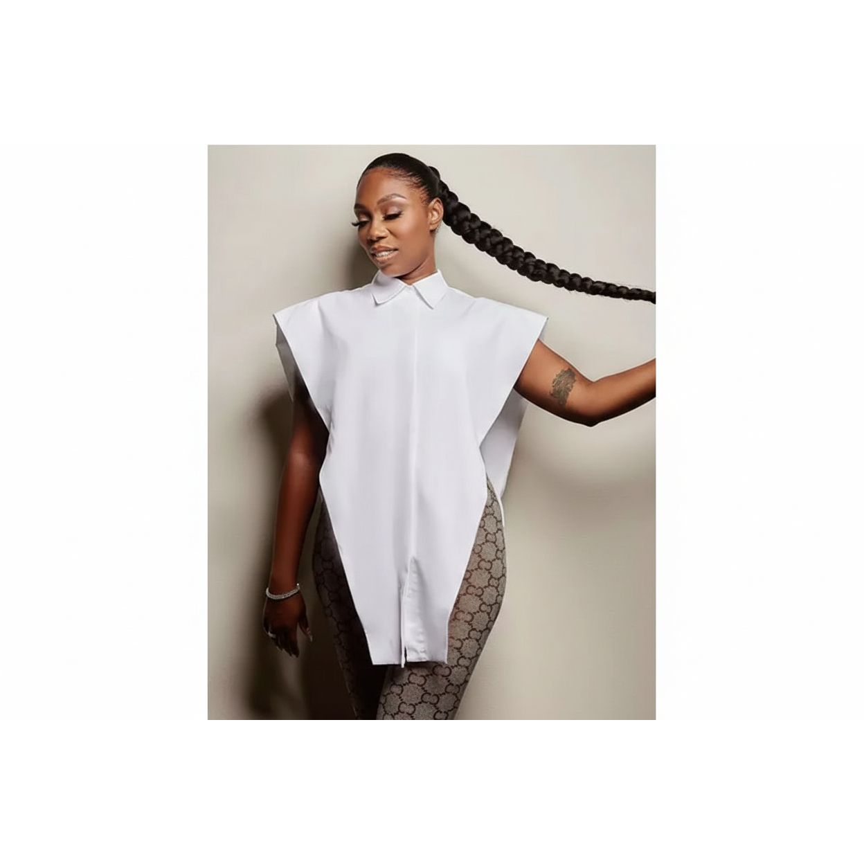 Sexy Lapel Sleeveless Cover Blouse