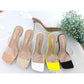 Open Toe Crystal Heel Shoes