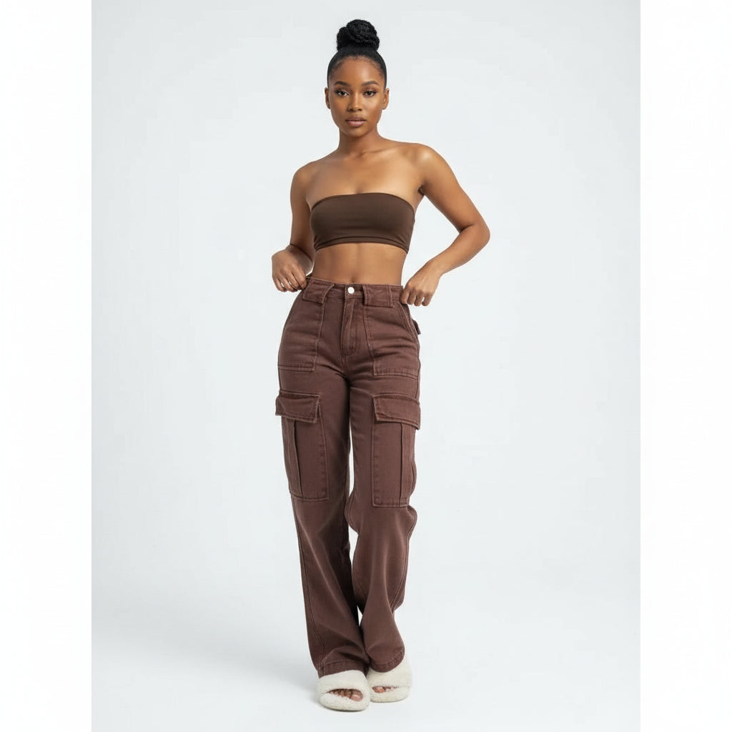 Pockets Wide Leg Cargo Vintage Baggy Pants