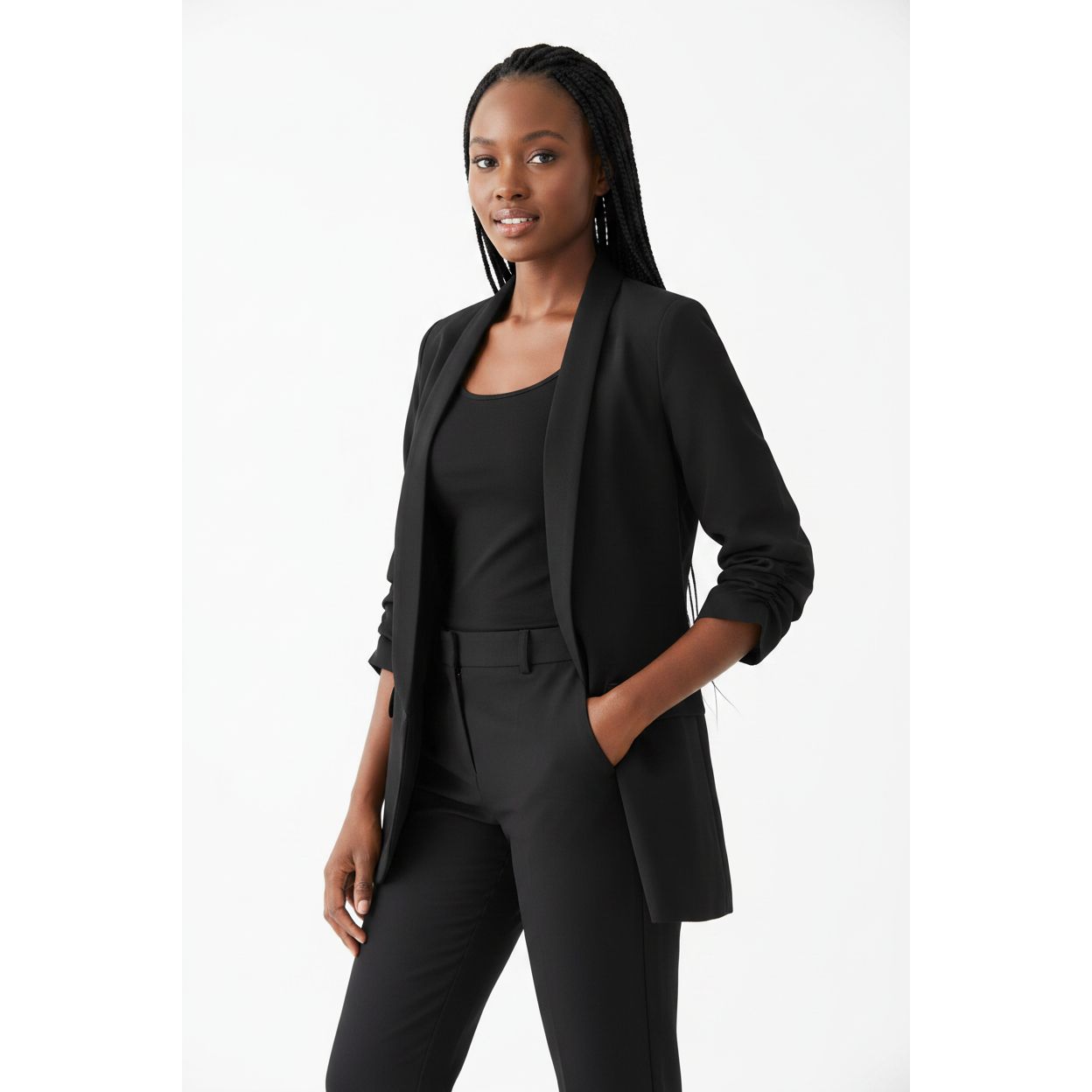 Three Quarter Sleeve Regular Fit Formal Blazer
