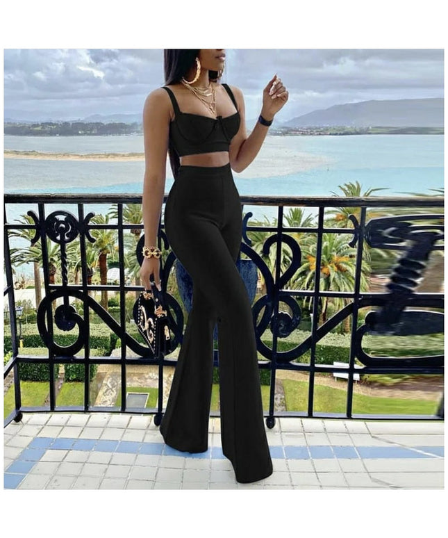 Sexy Two-piece Flared Set