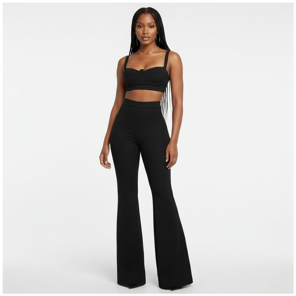 Sexy Two-piece Flared Set