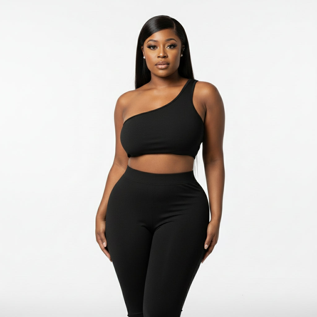 One Hand Crop Top Bodysuit