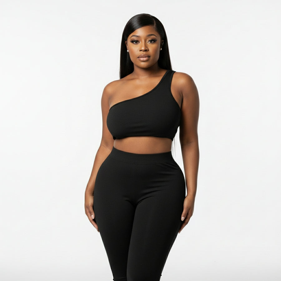 One Hand Crop Top Bodysuit