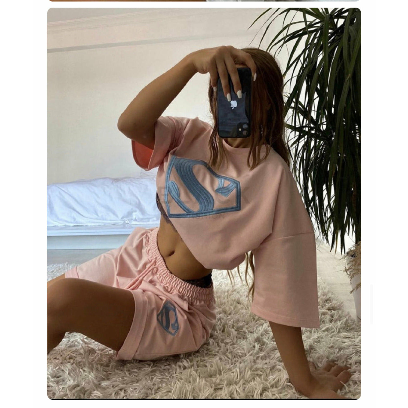 Letter embroidery T-shirt Shorts Tracksuits Sets