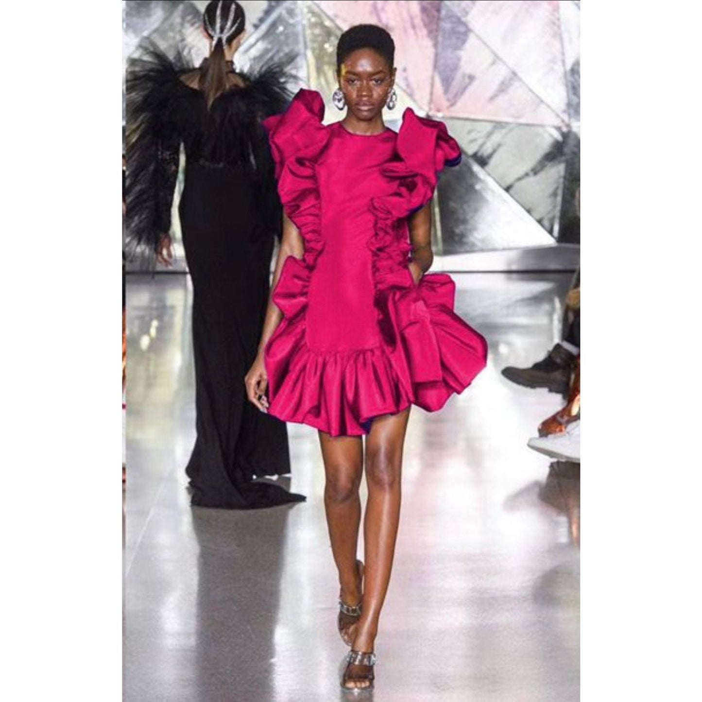 Sleeveless Puff Midi Dress