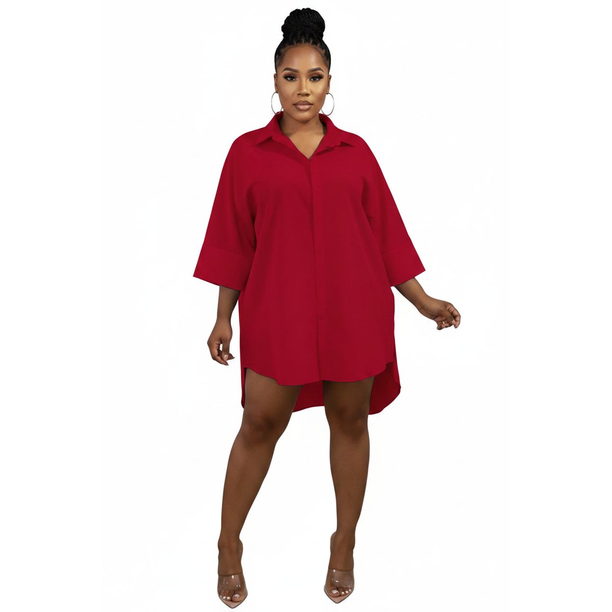 Loose Casual Fashion Shirt Dress