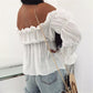 Long Sleeve Off Shoulder Blouse
