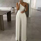 Wide Leg Pants and one Hand Bodysuit Set