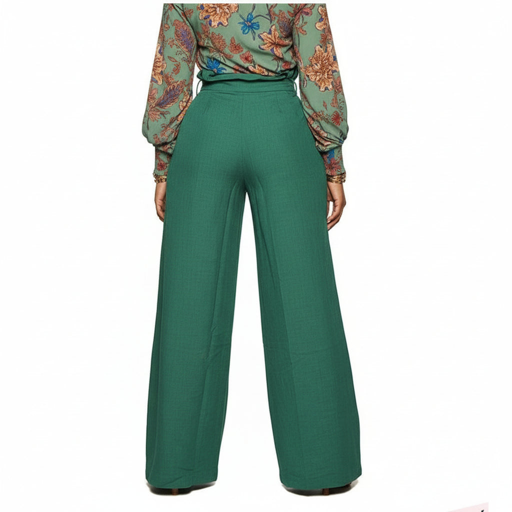 High Waisted Wide Leg Casual Pants