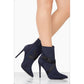 Pointed Toe Buckle Stiletto Heel Ankle Boots