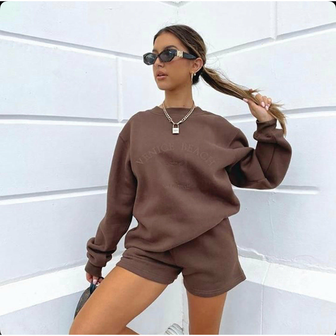 Latter Embroidered Top & Short Set