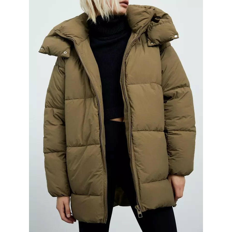 Hooded Long-Sleeved warm coat