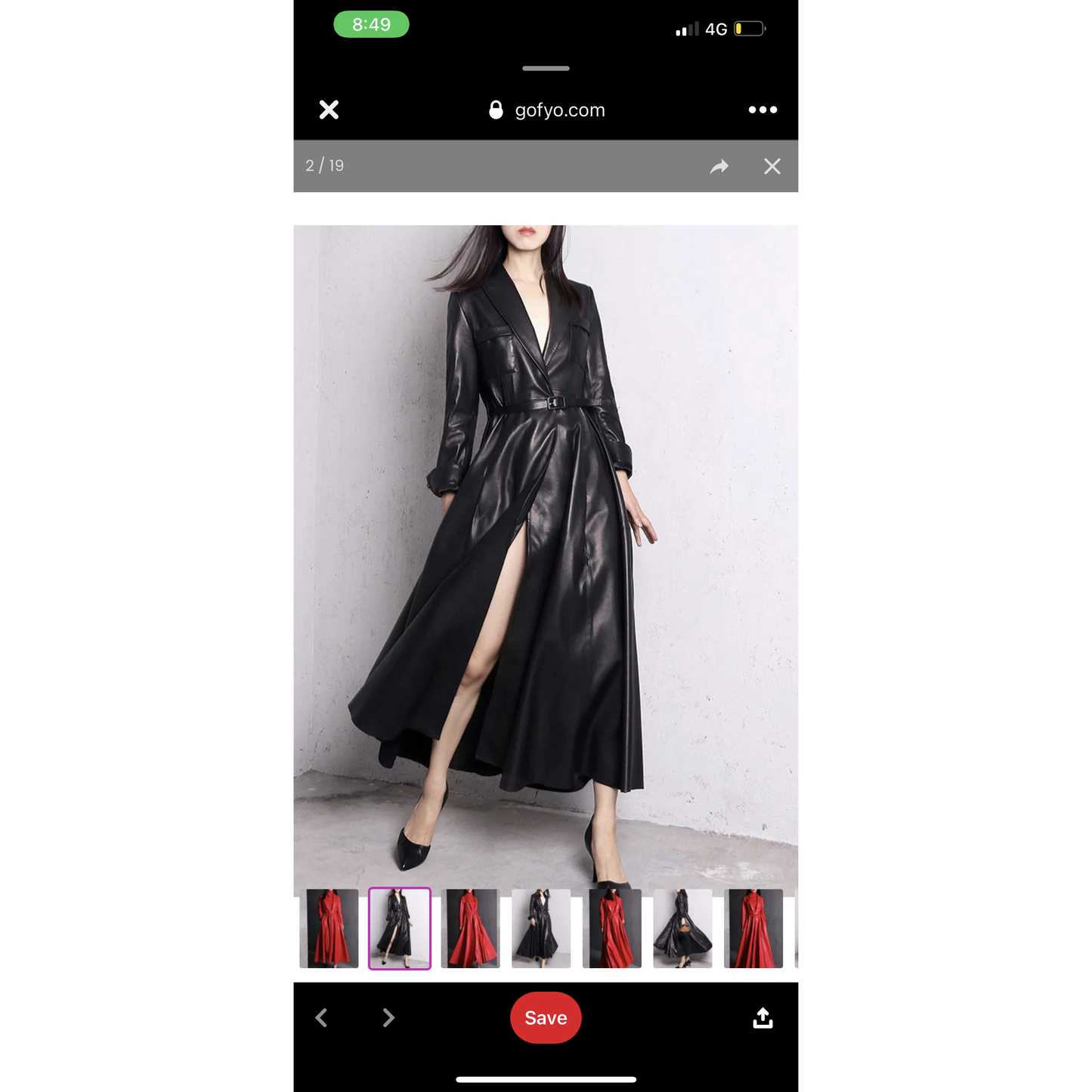 Maxi Pu Leather Tranche Coat