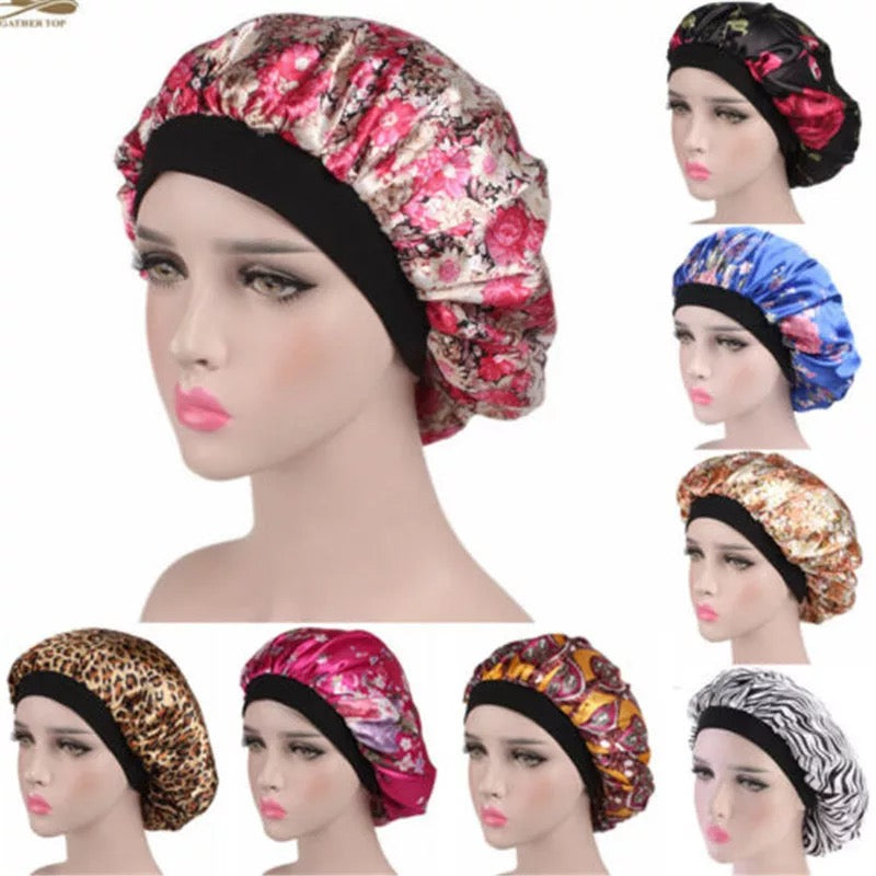 Satin Silk Bonnet Soft Satin Night Sleep Hat