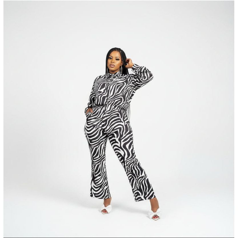 Zebra Print Casual Set