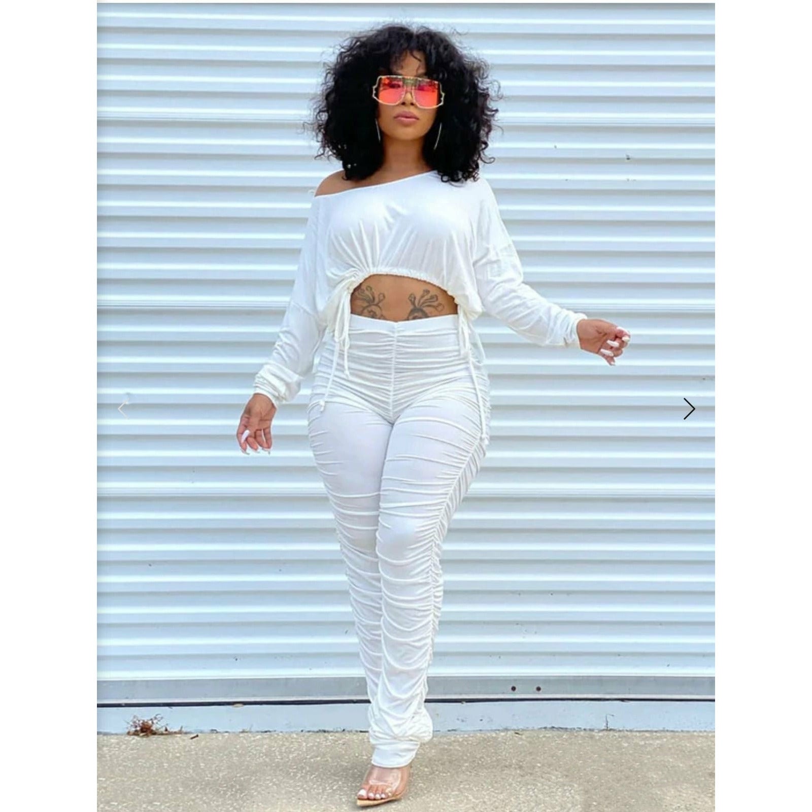 Ruched Outfit Set