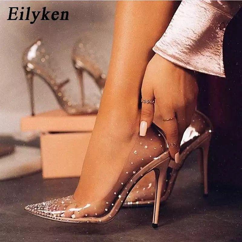 Crystal Rhinestone Transparent PVC Heel – YELLOW SUB TRADING