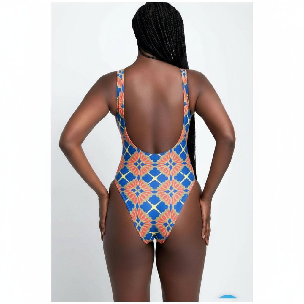 Multicolor Print Swimwears Set