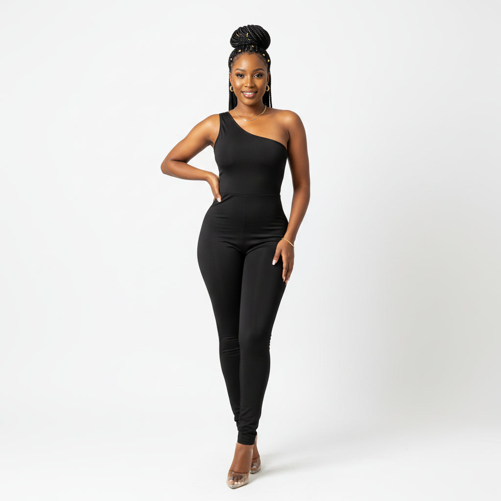Laura One Shoulder Body glove Jumpsuit