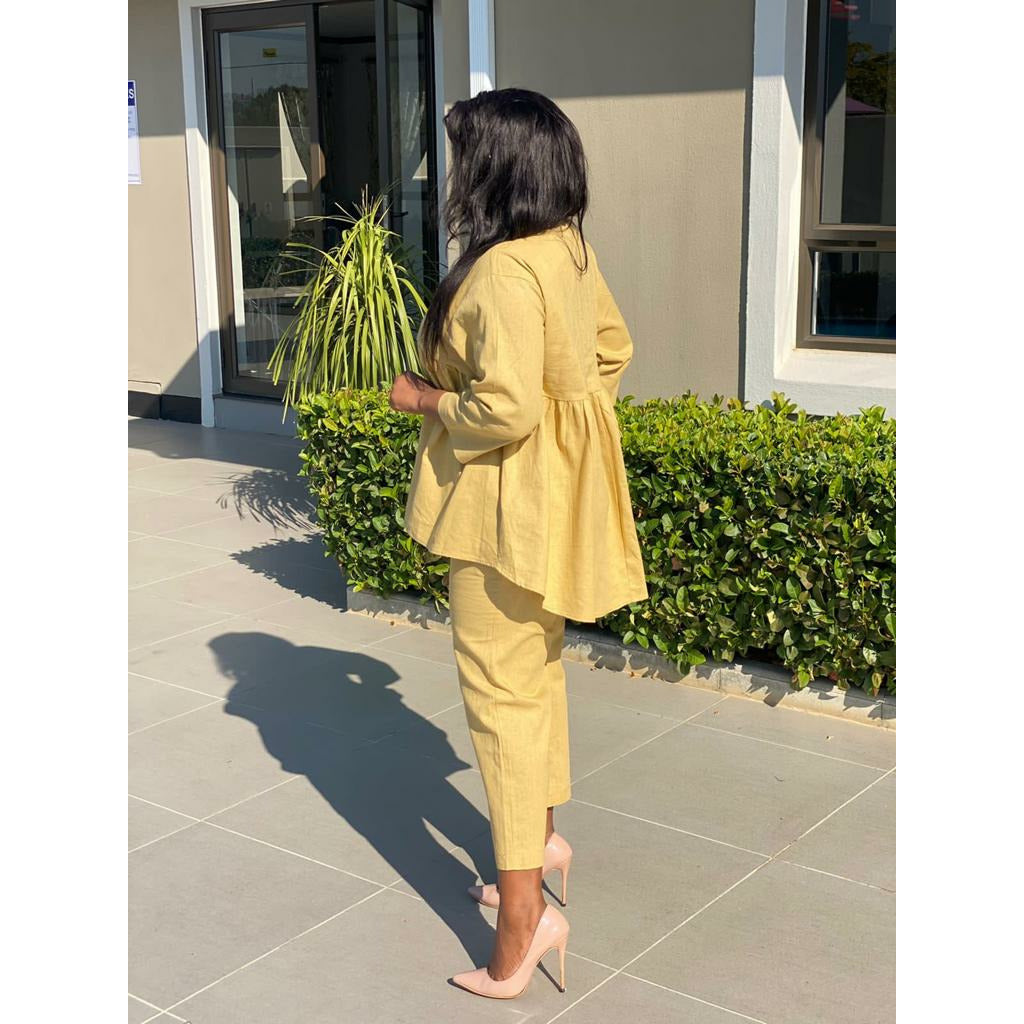 Irregular Top &  Trousers Set