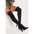 Starchy Suade Knee Boots - YELLOW SUB TRADING 