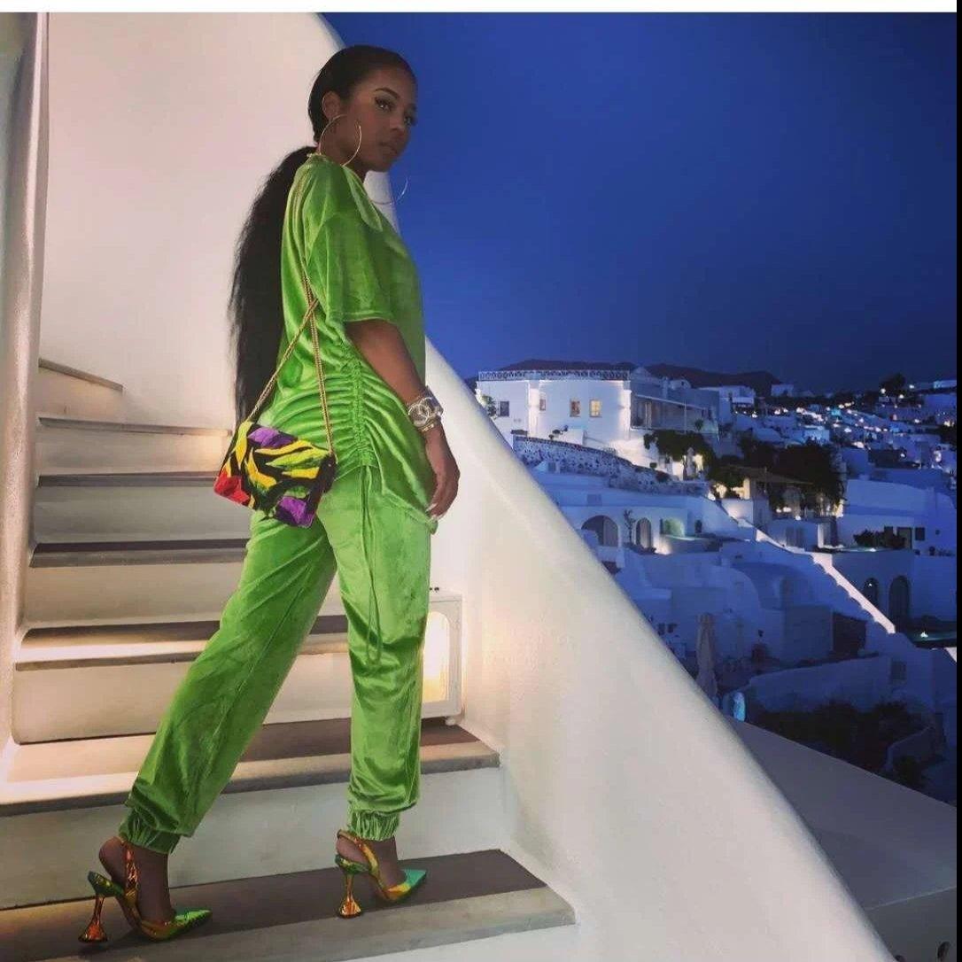 Drawstring Long Tops + Pants Two Piece Sets - YELLOW SUB TRADING 