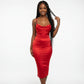 Satin Bodycon Backless Dress