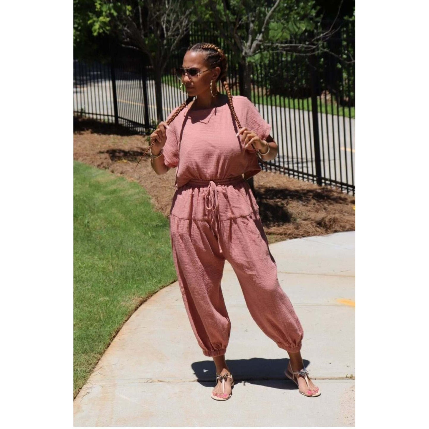 Shelly Back open overall jumpsuit 