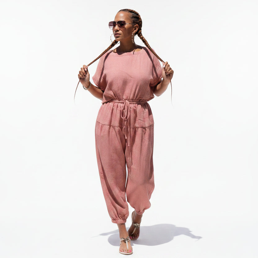 Shelly Back open overall jumpsuit 