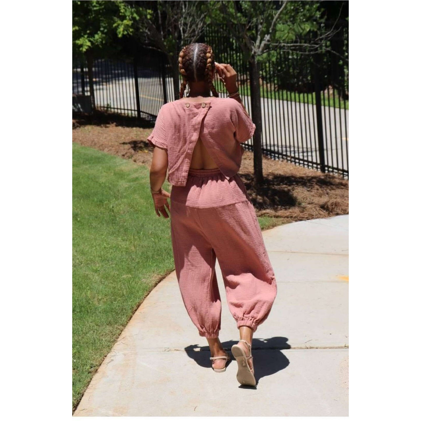 Shelly Back open overall jumpsuit 