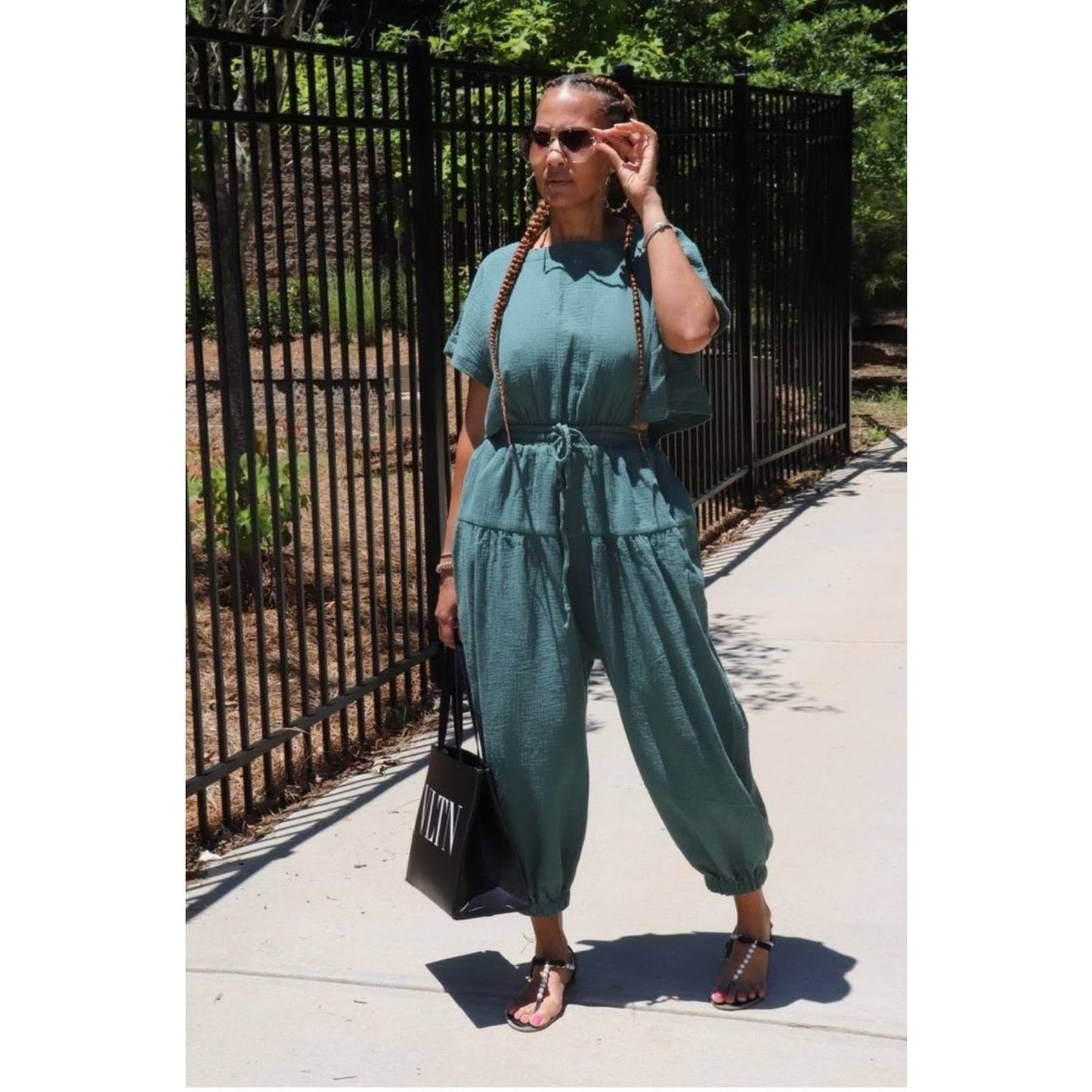 Shelly Back open overall jumpsuit 