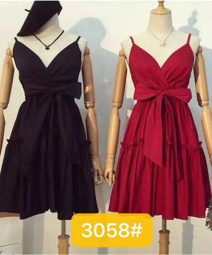Deep V-Neck Mini Dress
