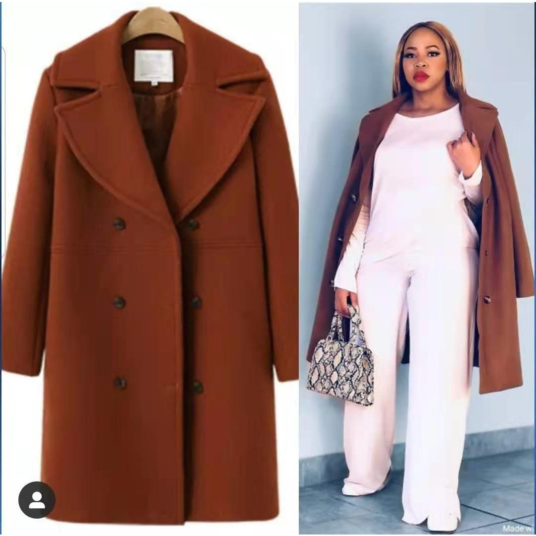 Turn-Down Collar Coat