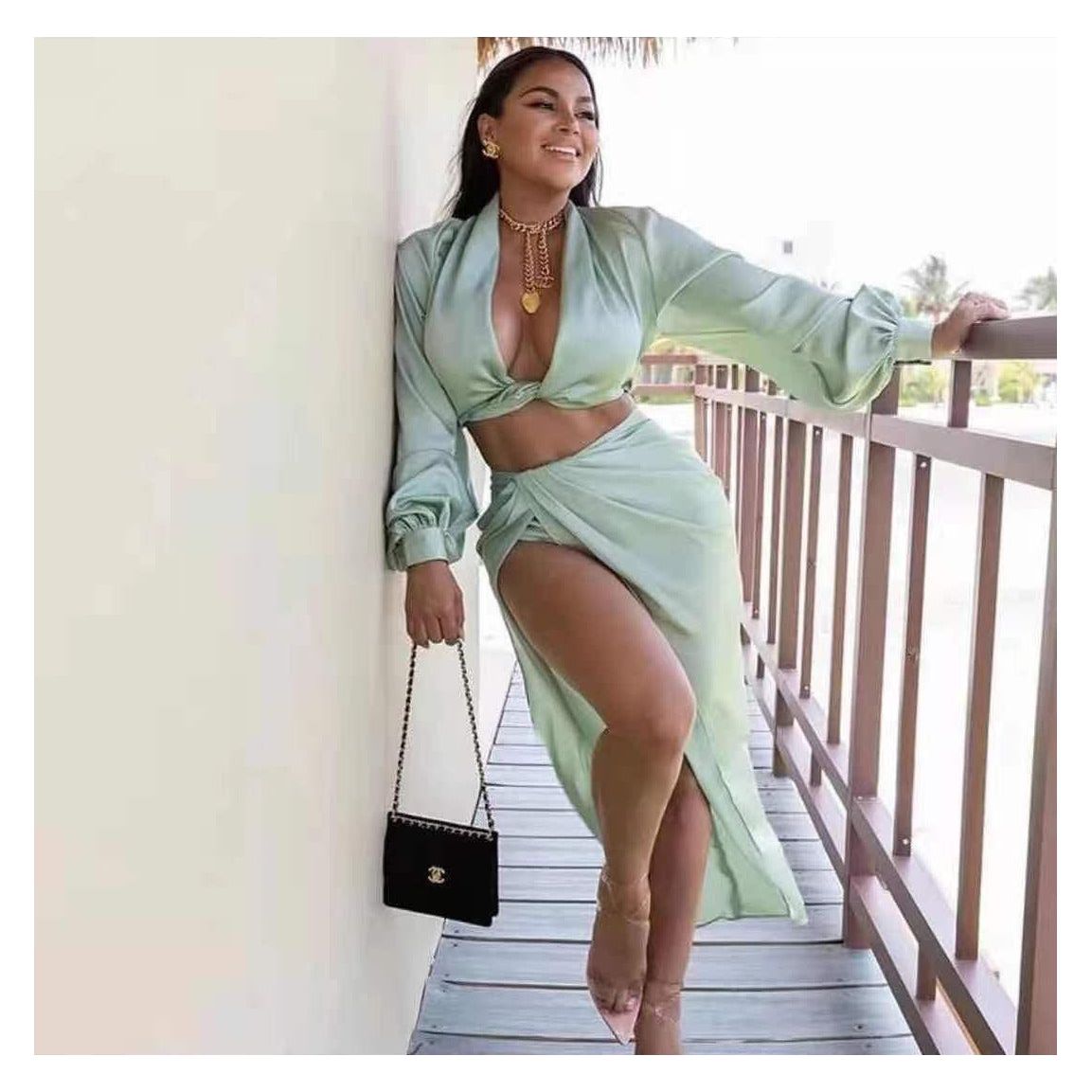 Satin Twin Set