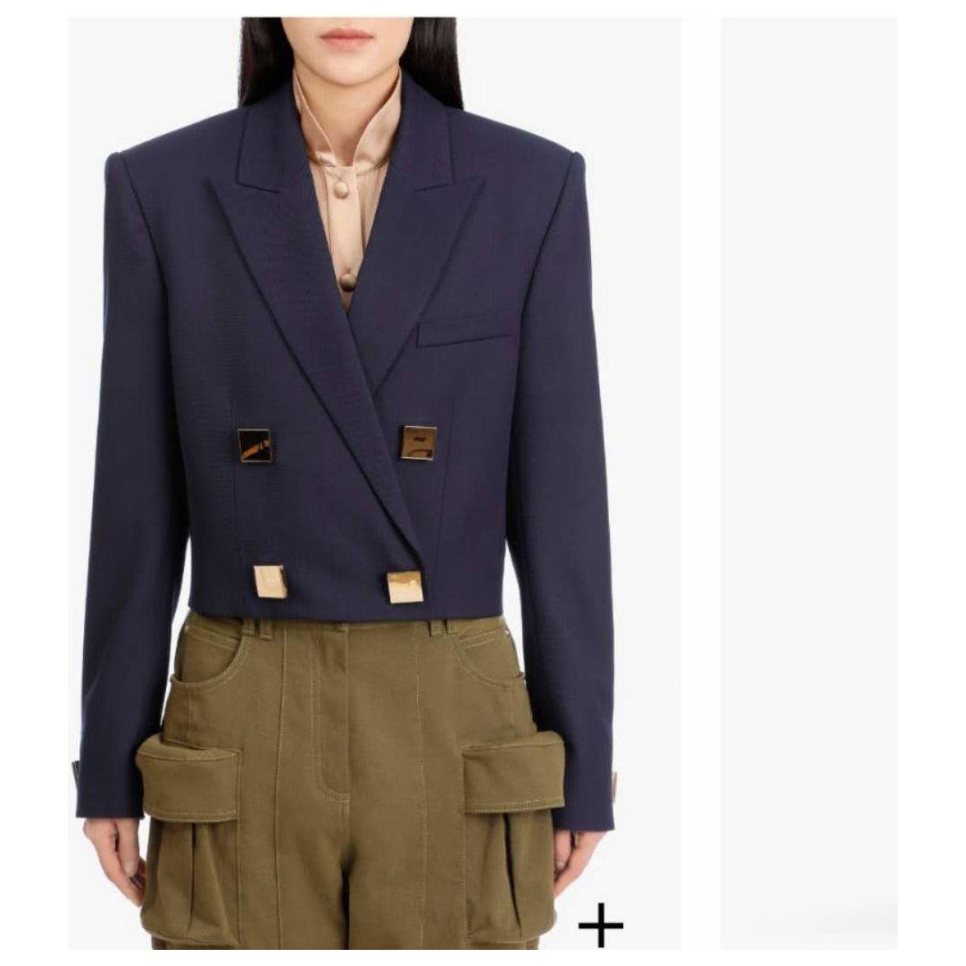 Double Breasted Short Blazer